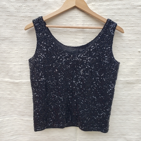 Vintage sequined wool top - Picture 3 of 7
